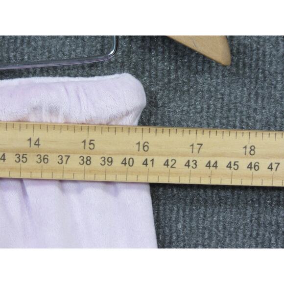 Juicy Couture Velour Joggers Womens Large Pants Rhinestone Retro Vibes Baby Pink - Picture 8 of 11